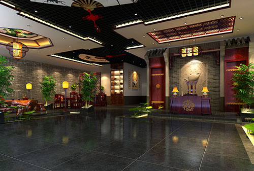 河南古典中式茶樓設計|有茗為伴，凡塵皆遠